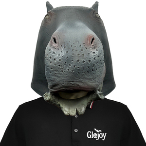 Máscara de Hipopótamo Divertida de Látex, Disfraz de Animal de Cara Completa para Halloween, Carnavales, Espectáculos y Eventos Novedosos - Product Image 3