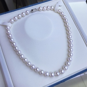 Collana di <span class=keywords><strong>Perle</strong></span> Coltivate Bianche di Qualità 5A 8mm Gioielli di Moda in <span class=keywords><strong>Argento</strong></span> 925 per Donna per Uso Quotidiano di Lusso - Product Image 4