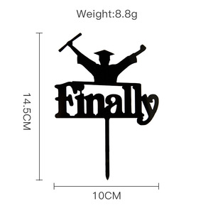 Vente chaude Just Do It Graduation Cake Topper Acrylique Happy Graduation Cake Decoration Party Supplies - Product Image 1