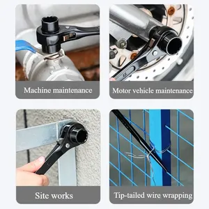 1 cái 17-24mm siêu bền Torx Ratchet cờ lê đa năng dual-hướng bánh phổ hai đầu cờ lê nhanh chóng phát hành ổ cắm - Product Image 6