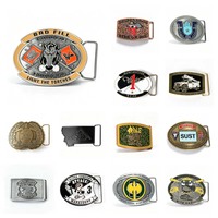 Boucles de ceinture en métal à motifs paysagers, avec accents décoratifs anciens, pour promotions de clubs et cadeaux d'affaires (vente en gros)