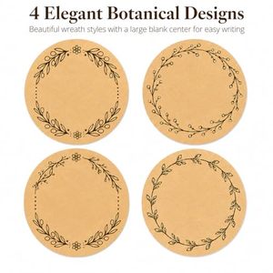 Étiquettes autocollantes rondes vierges de 2 pouces, idéales pour le stockage des aliments en bocaux, la boulangerie, les bougies, les savons, les emballages cadeaux, l'identification des produits. - Product Image 3