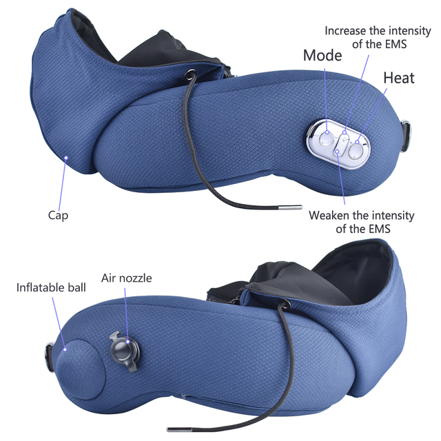 Portable Yoga Style Shoulder Coverage Air Compression Neck Stretching Thai Neck Massage Pillow
