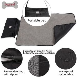 Portable Outdoor <b>Pet</b> Blanket Cover Solid Pattern Washable Dog Mat with Reusable Feature and <b>Travel</b> <b>Bag</b> - Product Image 4