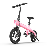 Bicicleta Eléctrica Plegable de 14 Pulgadas con Suspensión Completa, Neumáticos Anchos, Color Negro y Blanco, de Aleación, Precio de Fábrica