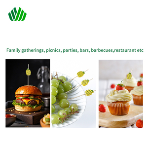 Diseño <span class=keywords><strong>de</strong></span> dibujos animados bambú fruta palo <span class=keywords><strong>piña</strong></span> cuenta roscada niños fiesta sándwich pastel <span class=keywords><strong>pinchos</strong></span> - Product Image 3