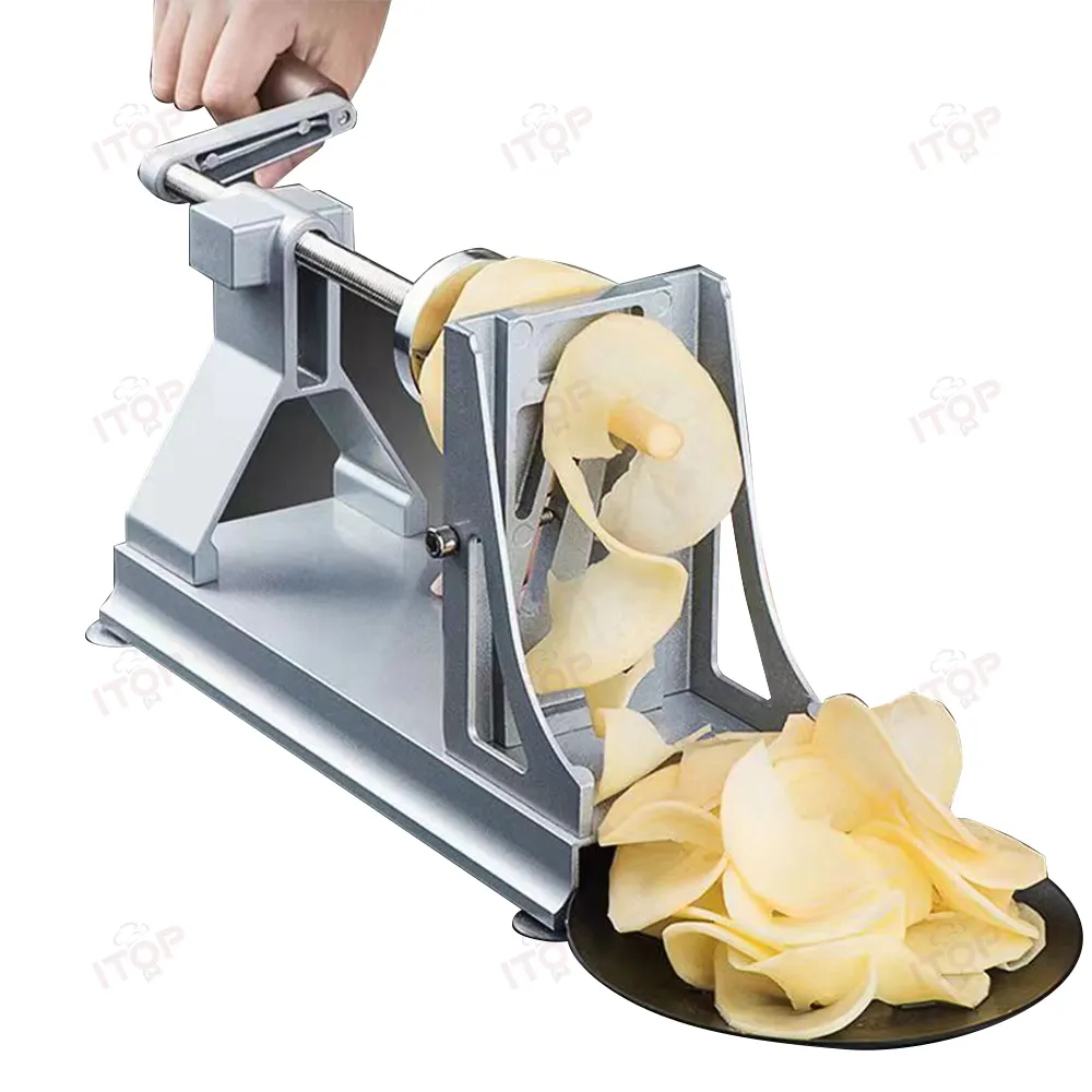 ماكينة لف البطاطس اليدوية متعددة الوظائف تجارية لتقطيع الخضراوات