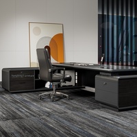 Ensemble de chaise de bureau exécutive en forme de L peinte LBZ-142X avec tiroir, design moderne minimaliste haut de gamme, luxe léger, usage commercial