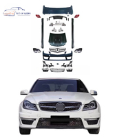 Pare-chocs de voiture en gros pour Mercedes Benz W204 classe C mise à niveau C63 amg carrosserie diffuseur arrière jupe latérale capot phares feux arrière