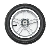 Roues de poussette en plastique de 12 pouces, roues de chariot à tirer, roues de chariot en plastique pour jouets