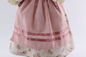 Figurine de lapin de Pâques miniature rose à carreaux de 45 cm, tête de fille, décoration de table, figurine de lapin mâle, décoration de fête - Product Image 5