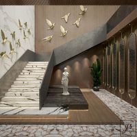 Designs d'escaliers Maison duplex Panda Blanc Escalier intérieur Design de marches de sol Escalier flottant en marbre