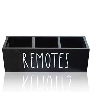Caja de almacenamiento para mandos a distancia, tipo rectangular, color negro, para organizadores de escritorio - Product Image 4