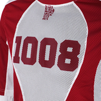 Maillot de football personnalisé à manches longues en mesh, col rond, patchwork, impression numérique, t-shirt pour homme