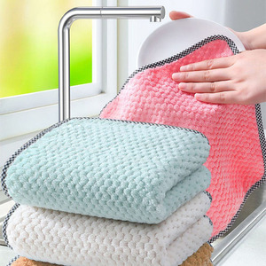 Essuie-tout <span class=keywords><strong>de</strong></span> cuisine en microfibre corail personnalisé Esun, 25x25cm, écologique, moderne, séchage rapide, chiffons <span class=keywords><strong>de</strong></span> nettoyage - Product Image 2