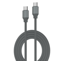 Câble de charge rapide et de transfert de données USB-C vers USB-C 65W haute puissance avec puce E-marker pour téléphone portable et batterie externe 1m
