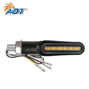 ADT 12 Pcs 2835smd Clignotants de moto jaunes à défilement lumineux - Product Image 3