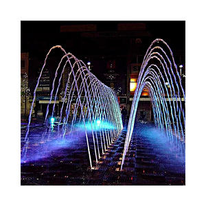 <span class=keywords><strong>Fontaine</strong></span> interactive <span class=keywords><strong>lumineuse</strong></span> d'extérieur en forme d'arche, décorée pour mariage, avec fontaines dansantes en acier inoxydable - Product Image 5