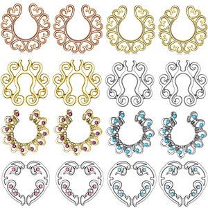 Bestseller 2026: Anelli per Capezzoli a Forma di Fiore in Acciaio Inox con Diamanti, Gioielli Unisex, <span class=keywords><strong>Piercing</strong></span> - Product Image 2