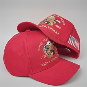 Casquettes de baseball américaines pour le 250e anniversaire des États-Unis, en coton, style rétro gaufré et délavé, ajustables, avec motif Aigle Chauve, style patriotique américain courant - Product Image 2
