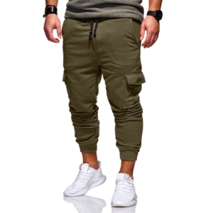 Logo personalizzato uomo a metà vita <span class=keywords><strong>Cargo</strong></span> Jogger trekking Streetwear pantaloni sportivi di alta qualità servizio OEM stile Casual tinta tinta in tinta unita - Product Image 6