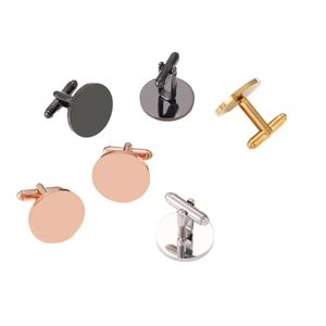 Mancuernillas de Acero Inoxidable Grabadas con Latón/Esmalte, Elegantes Juegos de Mancuernillas y Pasadores de Corbata para Padrinos de Boda y Novios - Product Image 1
