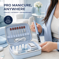 Vantrend Stylo de manucure électrique sans fil 25000 tr/min 5 vitesses avec LED, outil de manucure personnalisé pour les propriétaires de marques et les grossistes