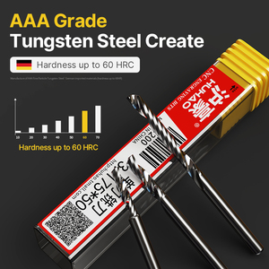Huhao 1/8 Shank sáo đơn xoắn ốc vonfram phay cắt lên cắt khắc khoan Router <span class=keywords><strong>bit</strong></span> cho Acrylic PCB 4180 - Product Image 2