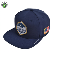 Casquette Snapback à 6 panneaux à visière plate avec broderie 3D et motif lettres pour la pêche et la plage