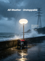 Tour d'éclairage portable à générateur, couverture à 360°, sans éblouissement, levage pneumatique en 30s, halogénure métallique, rechargeable, IP65 pour extérieur et voies ferrées