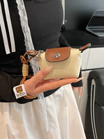 Mini sac à dumplings Longchamp Ultra Mini, porte-monnaie créatif color block, rangement pour rouge à lèvres, écouteurs, petit porte-clés
