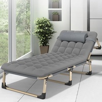 Lit Simple Multifonctionnel Pliant Portable Grande Taille 193*68*28 cm avec Matelas Moelleux