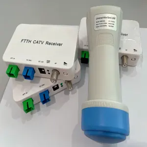 Fabbrica Dei Commerci All'ingrosso FTTH LNB Satellitare TV Via Cavo e Terr TV FTTH Fibra ottica LNB ricevitore con WDM per GPON ONU LNB Ricevitore