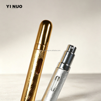 Nouvel Arrivage – Flacon de Voyage Anti-fuite Argent Or 10ml avec Atomiseur Double Embout et Roll-on pour Huile de Parfum, en Verre Sérigraphié