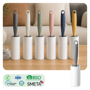Rouleau anti-poils portable pour animaux domestiques, extra-adhésif avec 60 feuilles de recharge remplaçables pour vêtements, meubles, voiture - Product Image 1