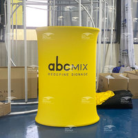 Stand publicitaire pop-up en tissu, comptoir de promotion, table, pupitre hydraulique avec sac de transport pour exposition