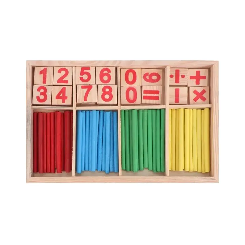 عصا تعليم الرياضيات العملية التعليمية قضبان العداد لعب الأطفال لعب التعليمية للطلاب الأطفال الصغار