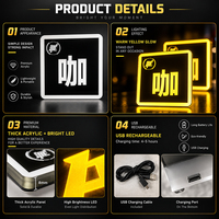 Présentoir à Bouteilles LED Lumineux à Niveaux, Support à Liqueurs en Acrylique, Présentoir à Vin Personnalisé VIP pour Comptoir de Salle de Banquet et Mariage