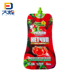 Biểu tượng tùy chỉnh <span class=keywords><strong>in</strong></span> 250ml 500ml đứng lên túi với Spout nhựa cà chua dán bao bì túi - Product Image 3