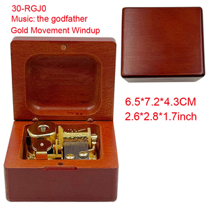 Boîte à musique Le Père Noël, <span class=keywords><strong>film</strong></span> célèbre, luxe, bois rouge massif sculpté, cadeau musical spécial pour la famille, fête d'anniversaire - Product Image 4