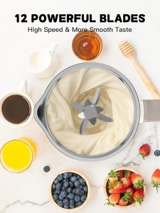 Meilleure Vente : Machine à Lait Végétal et Lait de Soja Intelligente 1000/1200ml, Mixeur Électrique Portable Chauffant, Idéale pour la Maison - Product Image 5
