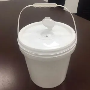 10L Plastic bucket pail barrel with lid handle for wet tissues 4L 5L 8L