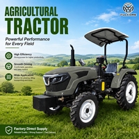 Tracteur agricole certifié CE FULCORE avec cabine optionnelle, performance 4x4 pour le transport rural, tracteur 4 roues motrices