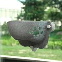 Lit pour chat en feutre avec housse amovible et ventouses puissantes, hamac suspendu pour fenêtre, design moderne, toutes saisons, écologique
