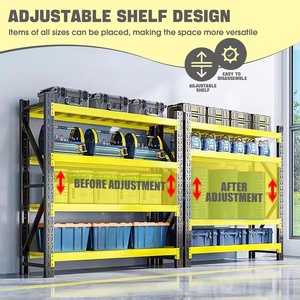 4 Layer Heavy Duty Racks 79in Warehouse <strong>Racking</strong> <strong>Storage</strong> Shelves Stacking Racks <strong>for</strong> Garage - Product Image 3