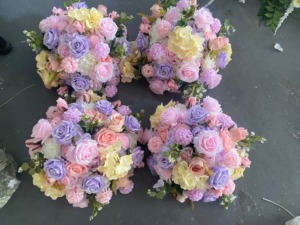 L-FB076 Vente en gros de boules de fleurs artificielles pour mariage, décoration de mariage, grandes boules de fleurs, centre de table - Product Image 2