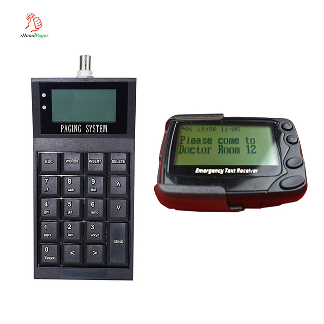 New Design Display Text Staff Pager System with Software for Hospital/restaurant/hotels