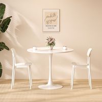 Table à manger en bois de style nordique avec plateau en marbre artificiel, vente en gros d'usine, pour salon de thé, café, salle à manger