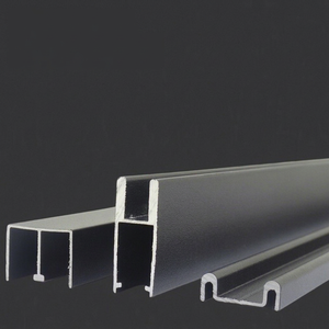 Aluminum Alloy Glass Sliding <b>Door</b> Track Groove Hardware Accessories with <b>Screw</b> Installation for Cabinet Minimalist Design - Product Image 1