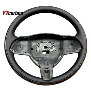 YTcarbon pour <span class=keywords><strong>XK</strong></span> <span class=keywords><strong>XK8</strong></span> X150 06+ Pièces automobiles Accessoires intérieurs de voiture Style vintage Volant en cuir et bois personnalisé - Product Image 2